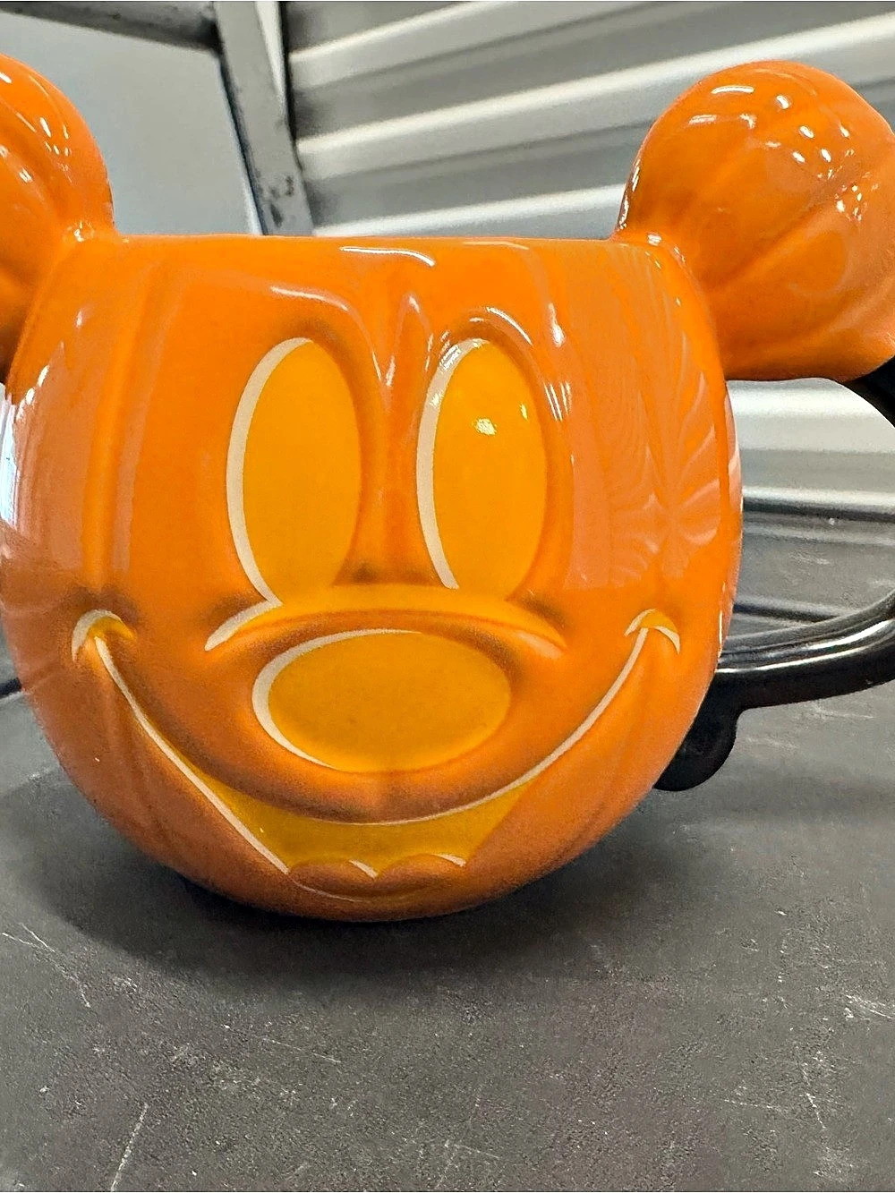 Disney Parks Halloween Mickey Mouse Pumpkin Mug Orange